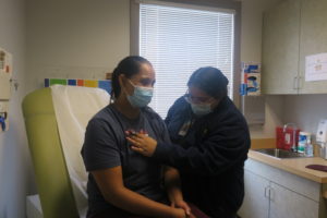 LCH Provider Melissa Grajamo tends to a patient