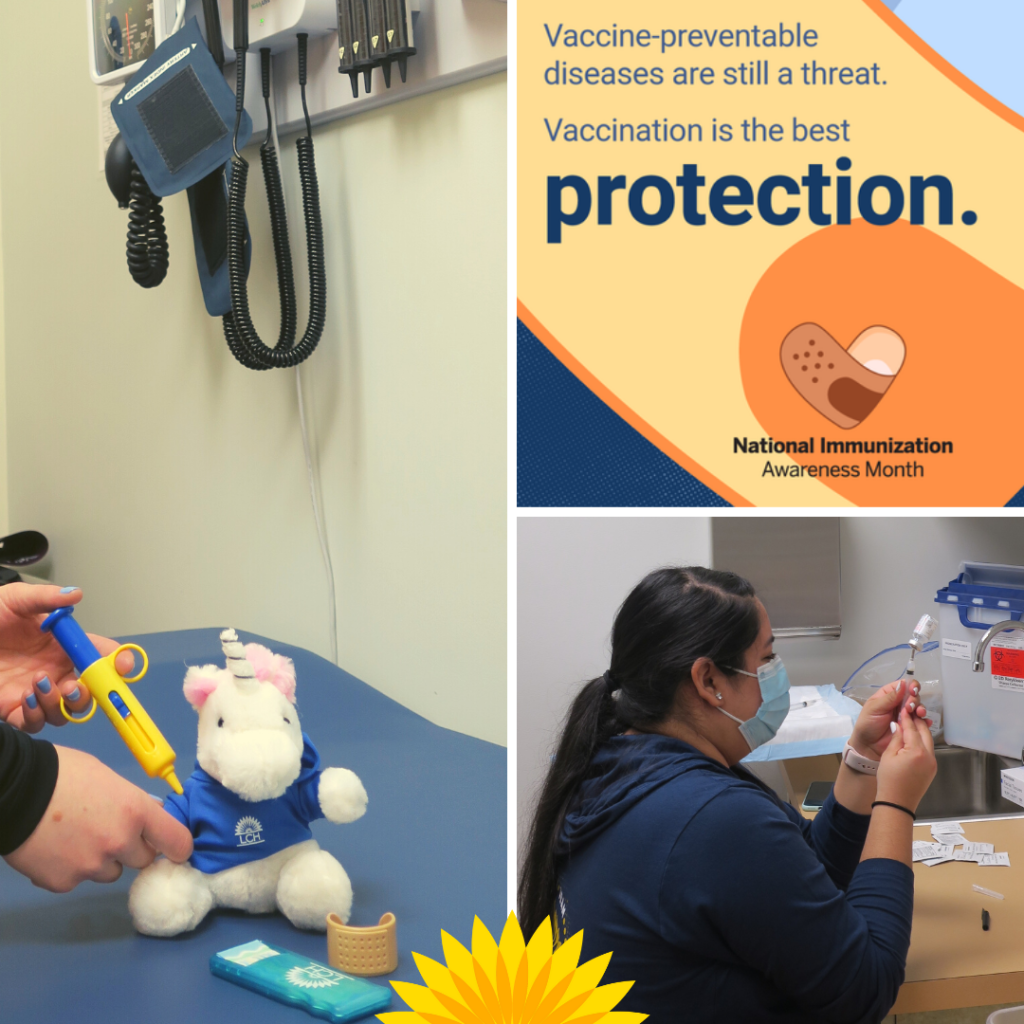 Photo collage of national immunization month