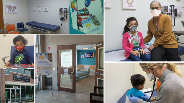 Photo Collage of Pediatric team and patients