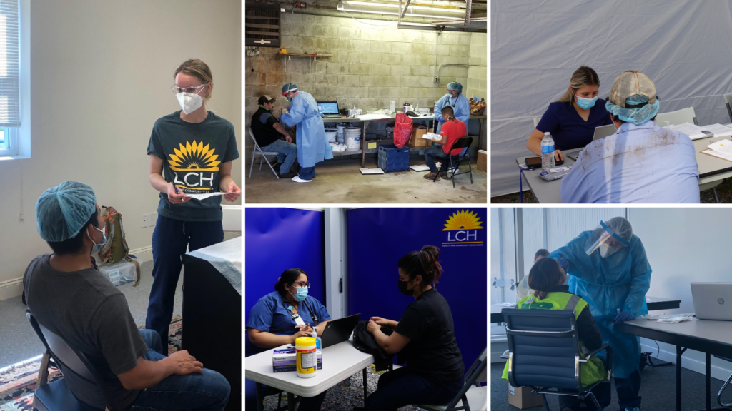 Photo Collage of LCH Community health screenings