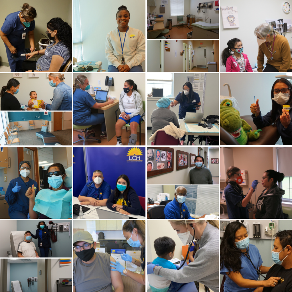 Staff photo collage of patient care