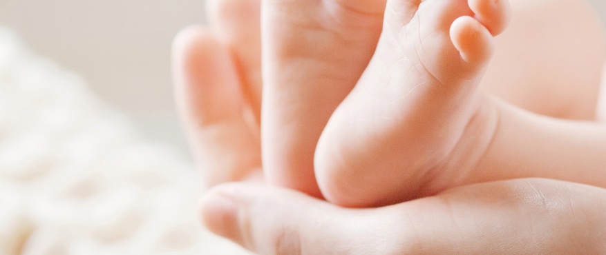 Photo of newborn baby feet