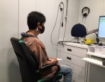 Rogelio gets fitted for hearing aids